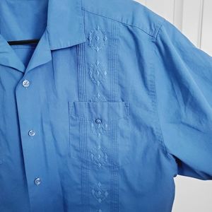 Cubavera Mens Button-Down Shirt Size L